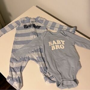 Little Brother/Baby Bro Set (Size 3 months and 6 months)